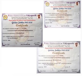 exam certificates-collage